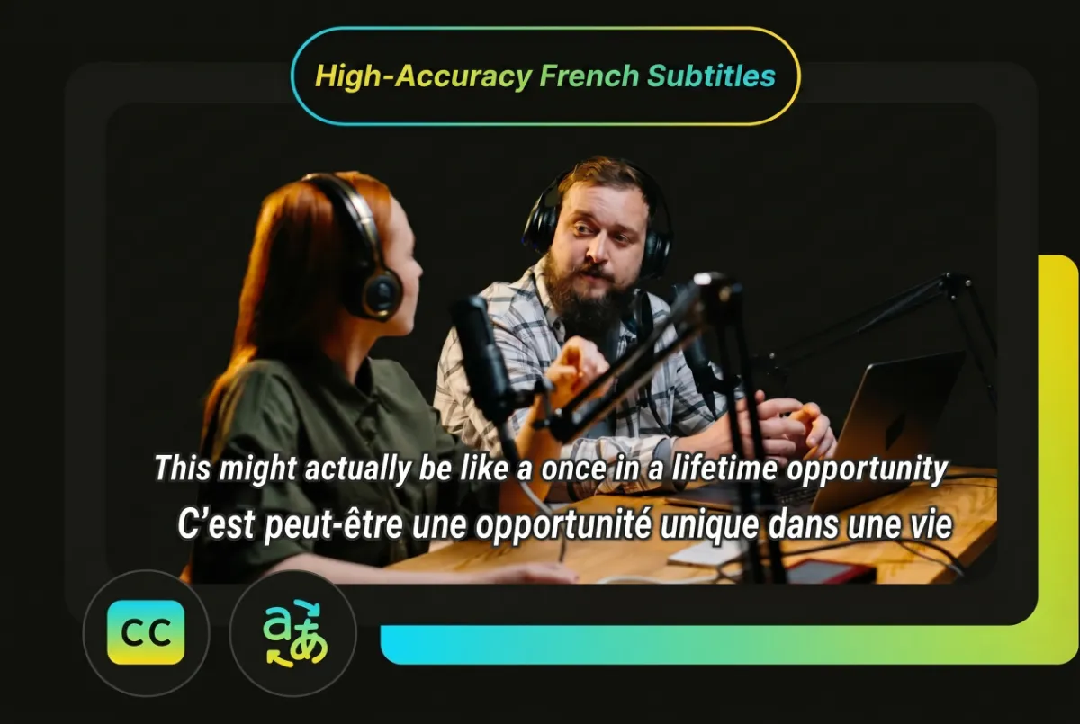 AI generates accurate French subtitles from video automatically